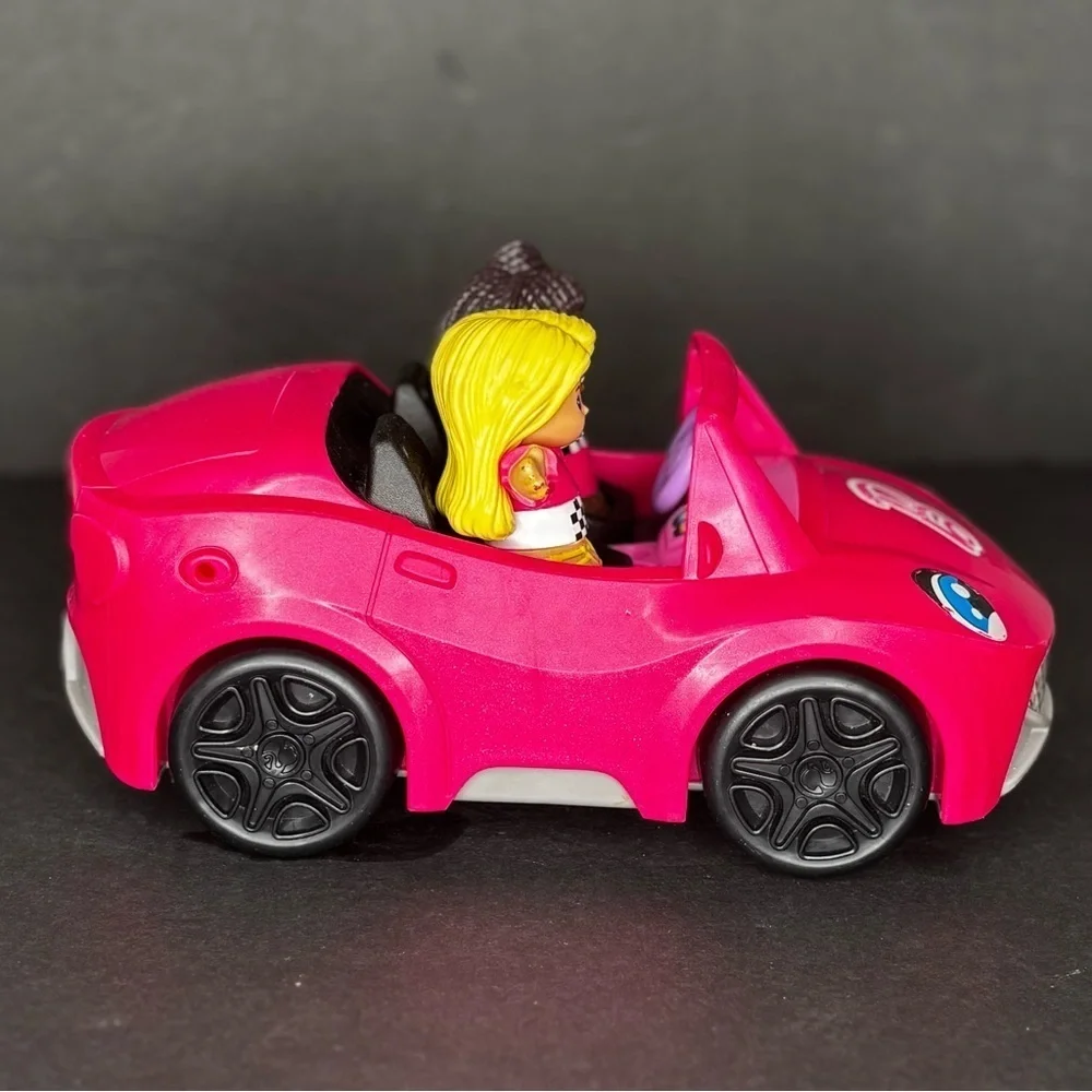 Fisher Price Little People BARBIE Talking CAR Tested And Working & 3 Figures